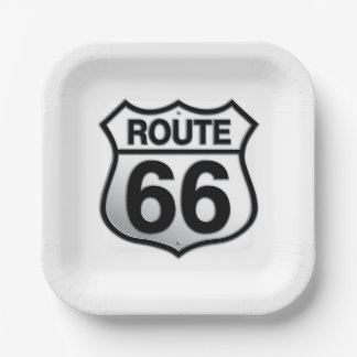 Assiettes En Carton Plaque papier Route 66