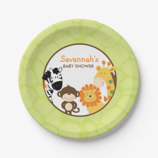 Assiettes En Carton Plaque papier Safari brillante