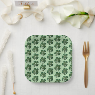 Assiettes En Carton Plaque papier Shamrock verte 2025