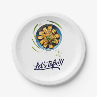 Assiettes En Carton Plaque papier Yummy Tofu