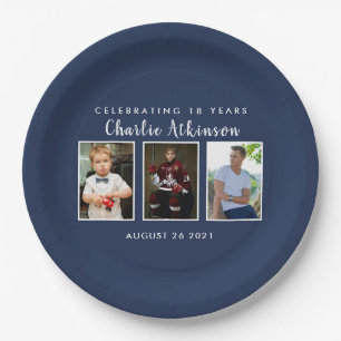 Assiettes En Carton Plaque photo 18e anniversaire