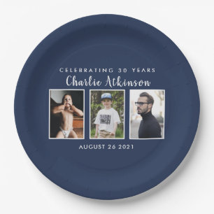 Assiettes En Carton Plaque photo de 30e anniversaire