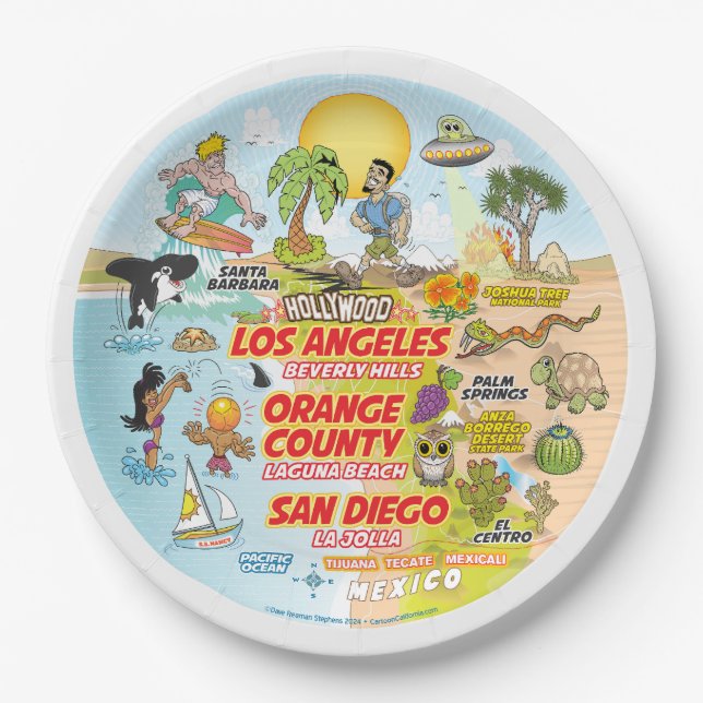 Assiettes En Carton Plaque SoCal (Devant)