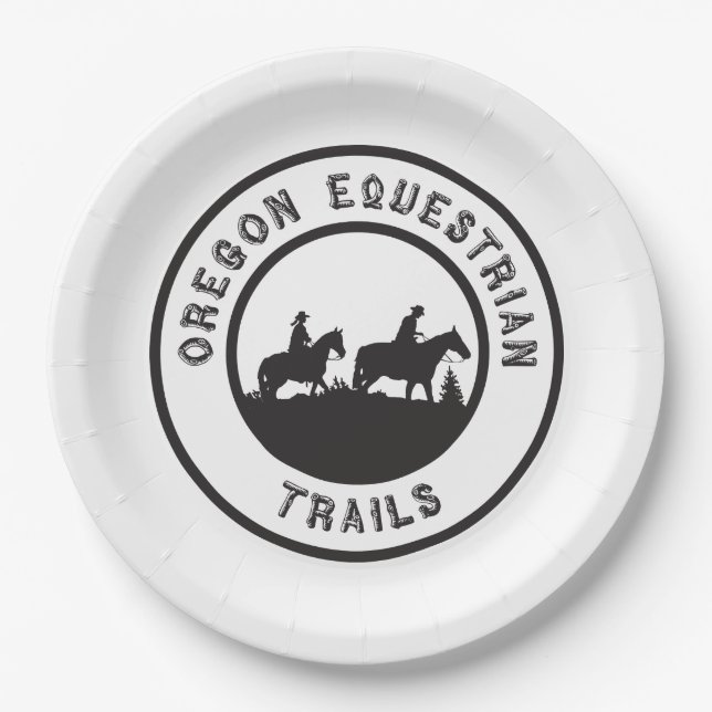 Assiettes En Carton Plaques à papier avec le logo d'OET (Devant)