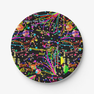 Assiettes En Carton Plaques à papier, bonne année 2019,