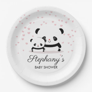 Assiettes En Carton Plaques à papier de baby shower mignon de panda