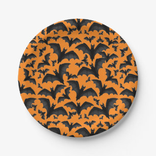 Assiettes En Carton Plaques à papier de battes de vampire de Hallowee