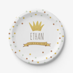 Assiettes En Carton Plaques à papier de choses d'or anniversaire