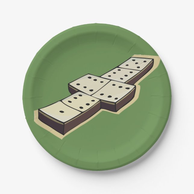 Assiettes En Carton Plaques à papier de domino (Devant)