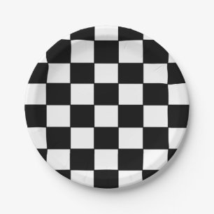 Assiettes En Carton Plaques à papier "de drapeau Checkered"