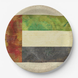 Assiettes En Carton Plaques à papier de drapeau de Dubaï EAU