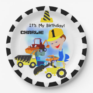 Assiettes En Carton Plaques à papier de ęr anniversaire de camions d