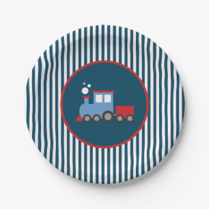 Assiettes En Carton Plaques à papier de fête d'anniversaire de train