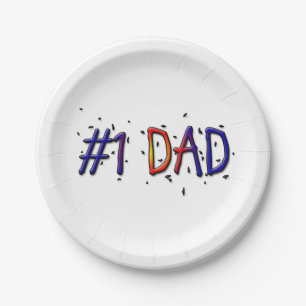 Assiettes En Carton Plaques à papier de fête des pères du papa #1