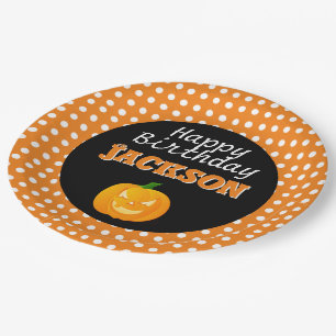 Assiettes En Carton Plaques à papier de Halloween d'anniversaire