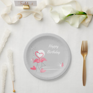 Assiettes En Carton Plaques à papier de joyeux anniversaire d'amour d