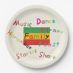 Assiettes En Carton Plaques à papier de Karamu de créations de Kwanzaa