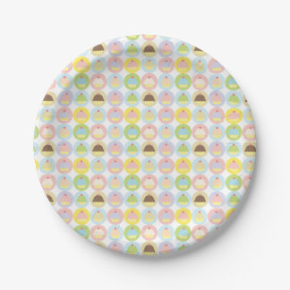 Assiettes En Carton Plaques à papier de motif doux de petit gâteau