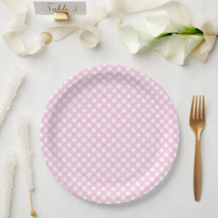 Assiettes En Carton Plaques à papier de motif rustique et rose de