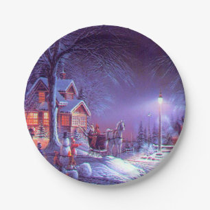 Assiettes En Carton Plaques à papier de Noël magnifique