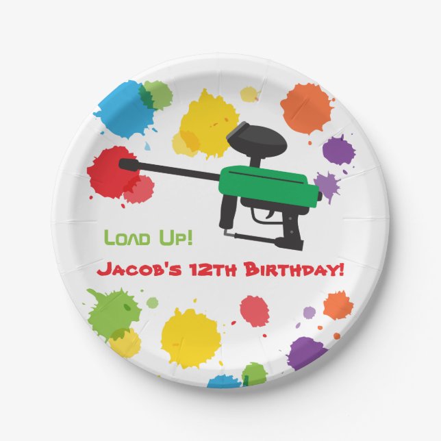 Assiettes En Carton Plaques à papier de partie d'anniversaire de (Devant)