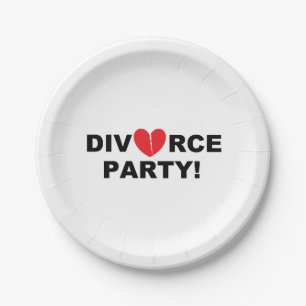 Assiettes En Carton Plaques à papier "de partie de divorce"
