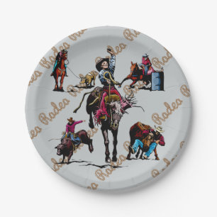 Assiettes En Carton Plaques à papier de partie occidentale de rodéo