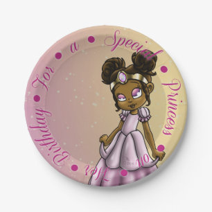 Assiettes En Carton "Plaques à papier de princesse Serena Birthday 7"