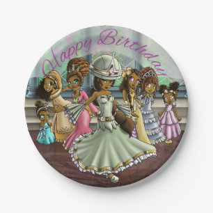 Assiettes En Carton "Plaques à papier de princesses Birthday 7"
