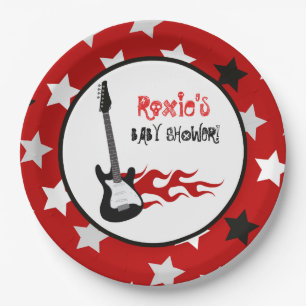 Assiettes En Carton Plaques à papier de Roche-un-Bye rouge de vedette
