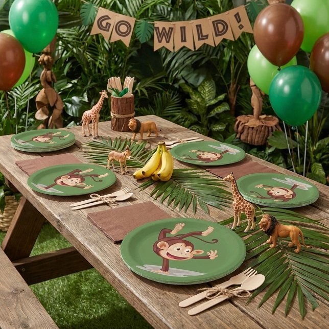 Assiettes En Carton Plaques à papier de singe d'une part (Créateur téléchargé)