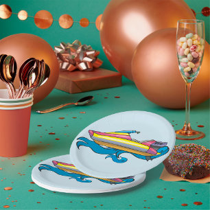 Assiettes En Carton Plaques à papier de ski de jet