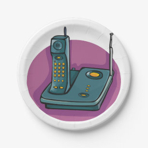 Assiettes En Carton Plaques à papier de téléphone et de répondeur