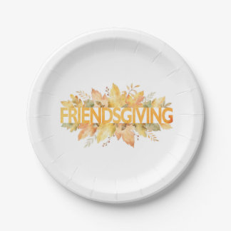 Assiettes En Carton Plaques à papier de thanksgiving de Friendsgiving