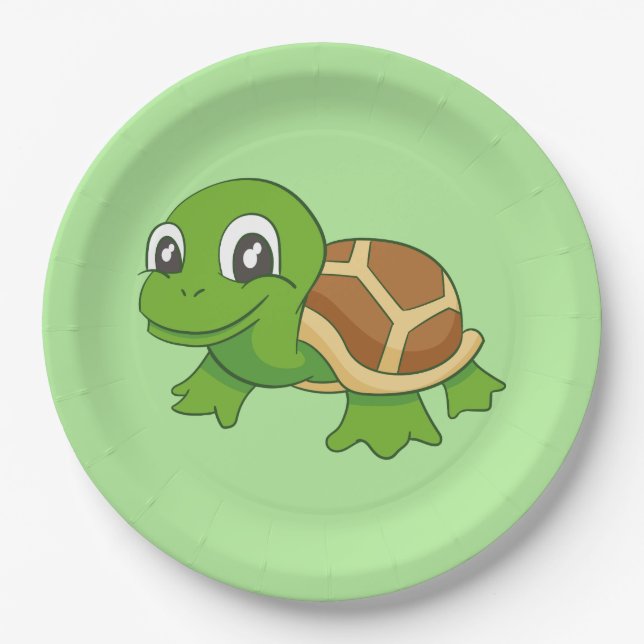Assiettes En Carton Plaques à papier de tortue (Devant)