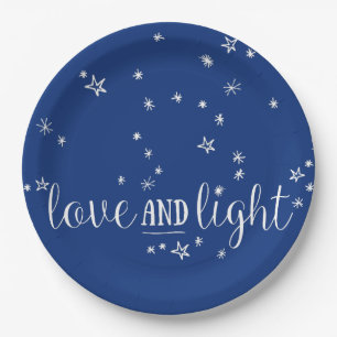 Assiettes En Carton Plaques à papier de vacances d'amour et de lumière