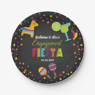Assiettes En Carton Plaques à papier d'Engagment de fiesta