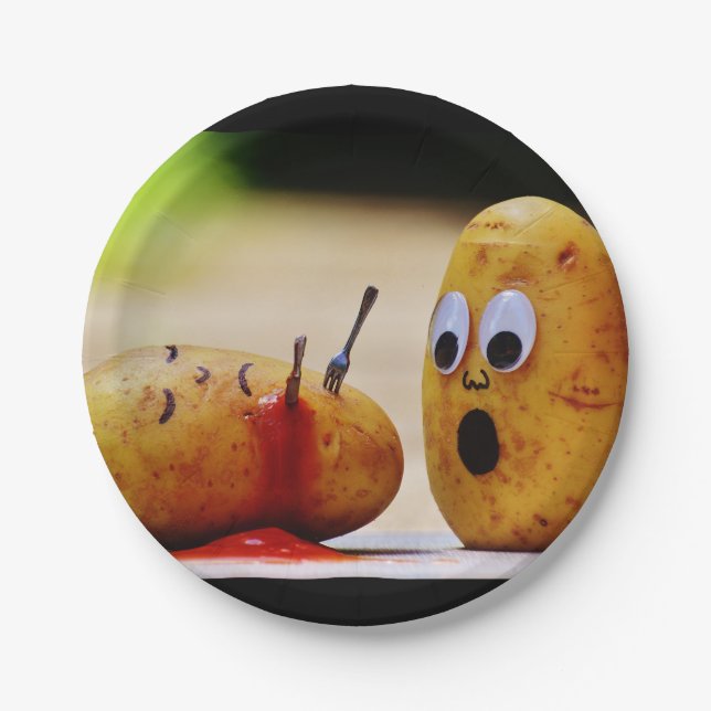 Assiettes En Carton Plaques à papier drôles de sang de meurtre de (Devant)