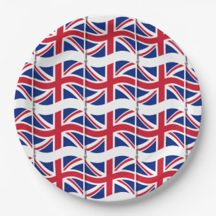 Assiettes En Carton Plaques à papier d'Union Jack de partie orientée