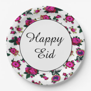 Assiettes En Carton Plaques à papier heureuses d'Eid