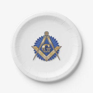 Assiettes En Carton Plaques à papier maçonniques
