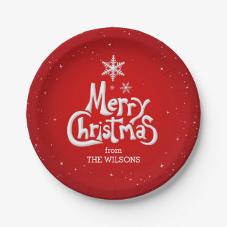 Assiettes En Carton Plaques à papier personnalisées de Joyeux Noël