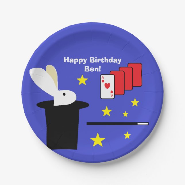 Assiettes En Carton Plaques à papier personnalisées "de partie (Devant)