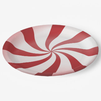 Assiettes En Carton Plaques à papier rouges et blanches de sucrerie de