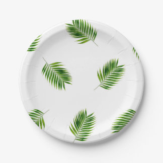 Assiettes En Carton Plaques à papier tropicales d'impression en