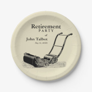 Assiettes En Carton Plaques à papier VINTAGES de partie de retraite d