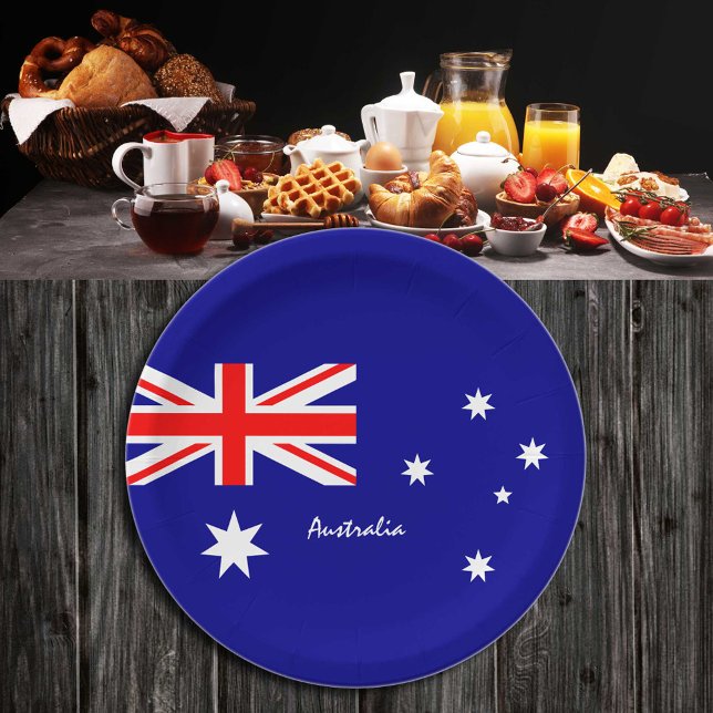 Assiettes En Carton Plaques australiennes du drapeau, sports / support (Créateur téléchargé)