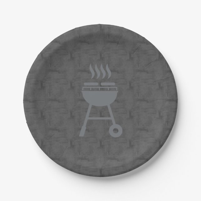 Assiettes En Carton Plaques BBQ papier / 7 po ronde (Devant)