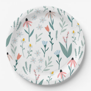 Assiettes En Carton Plaques Daisy et Tulip Party