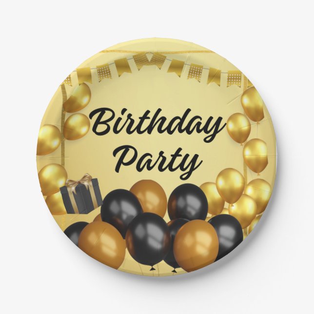 Assiettes En Carton Plaques d'anniversaire (Devant)